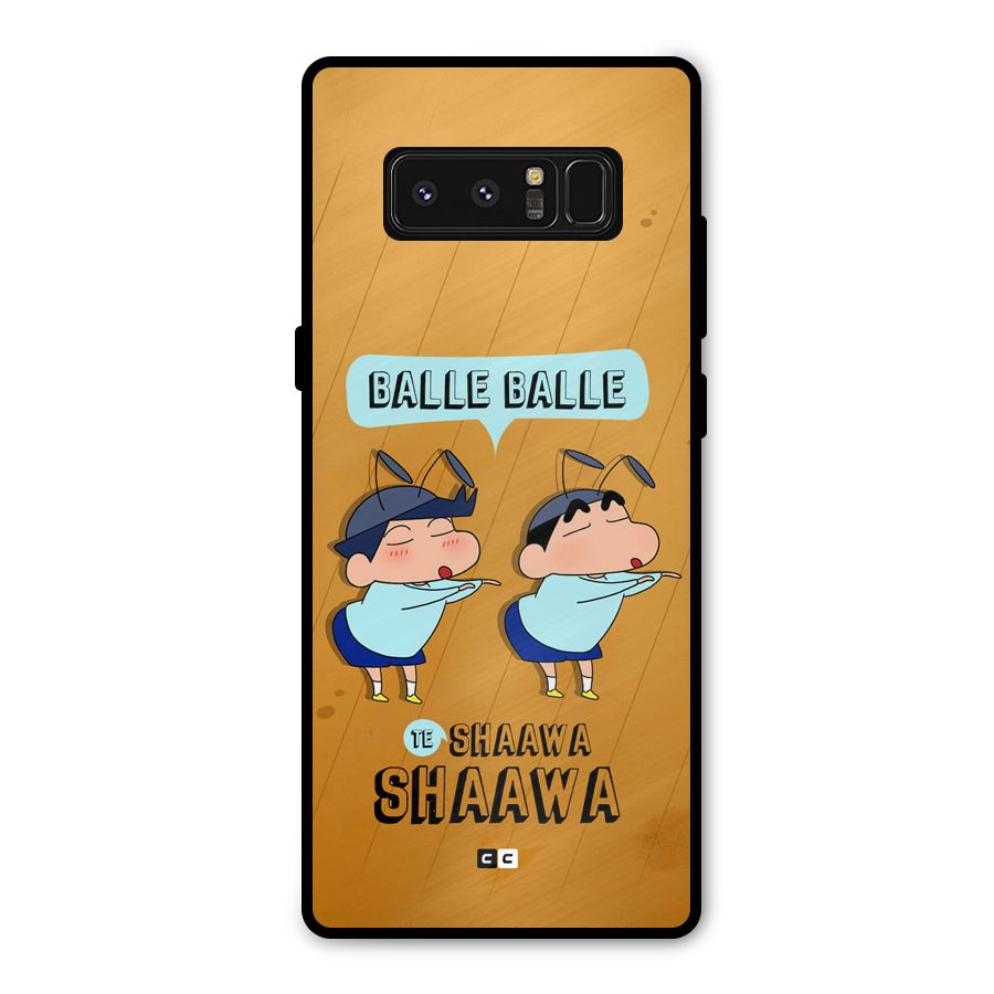 Balle Balle Shinchan Metal Back Case for Galaxy Note 8