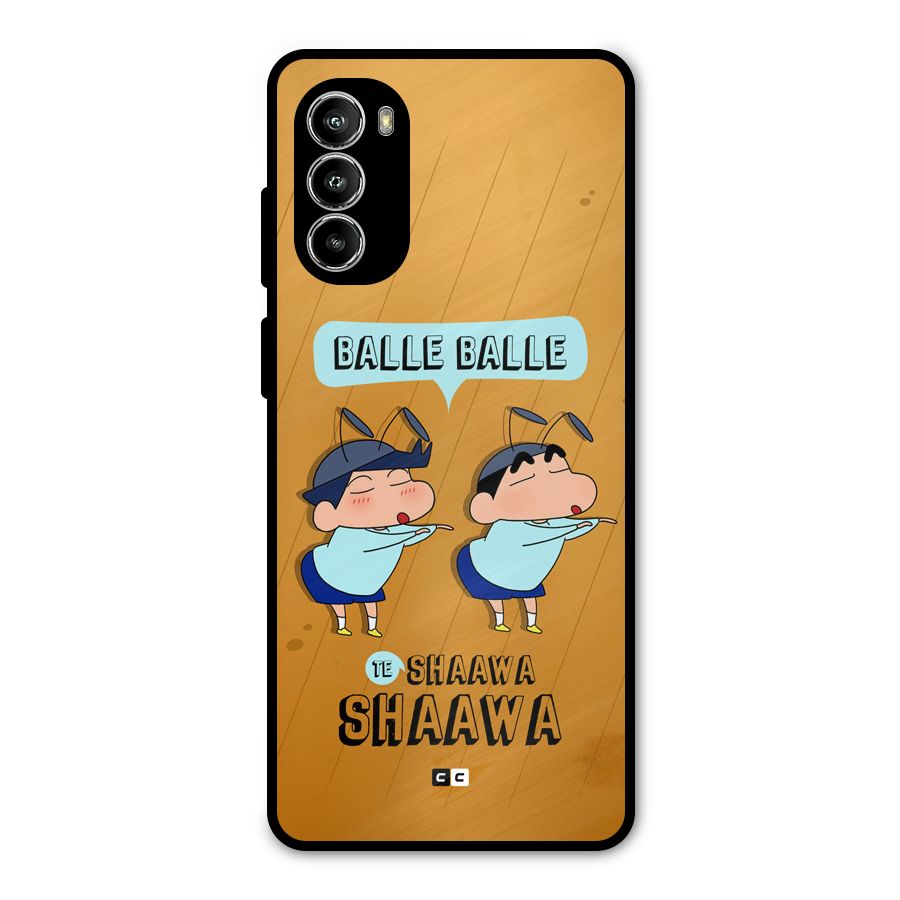 Balle Balle Shinchan Metal Back Case for Moto G52