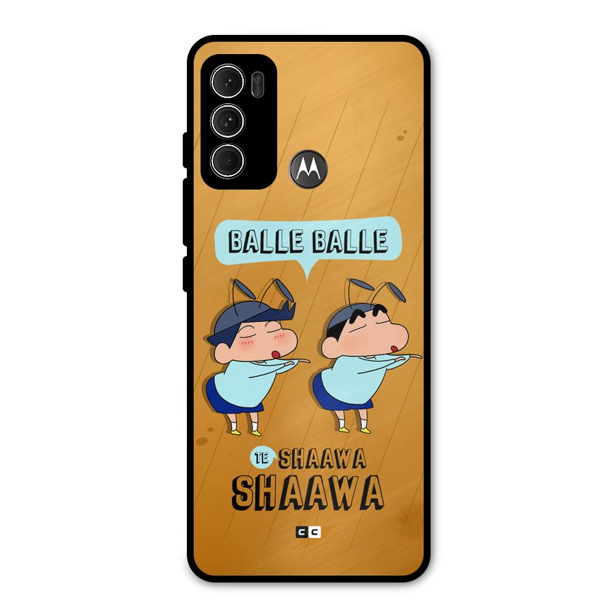 Balle Balle Shinchan Metal Back Case for Moto G60