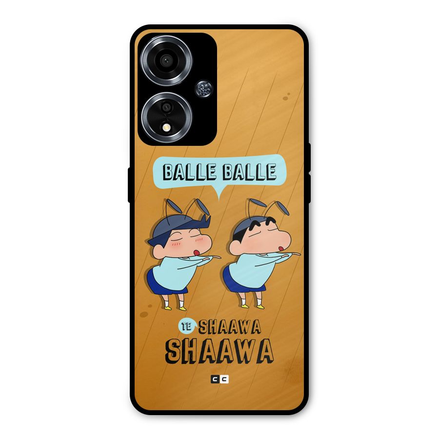 Balle Balle Shinchan Metal Back Case for Oppo A59