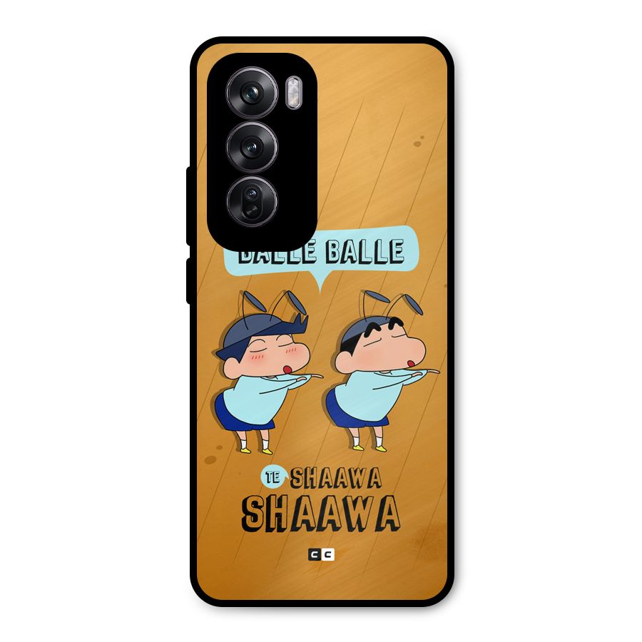 Balle Balle Shinchan Metal Back Case for Oppo Reno12 Pro