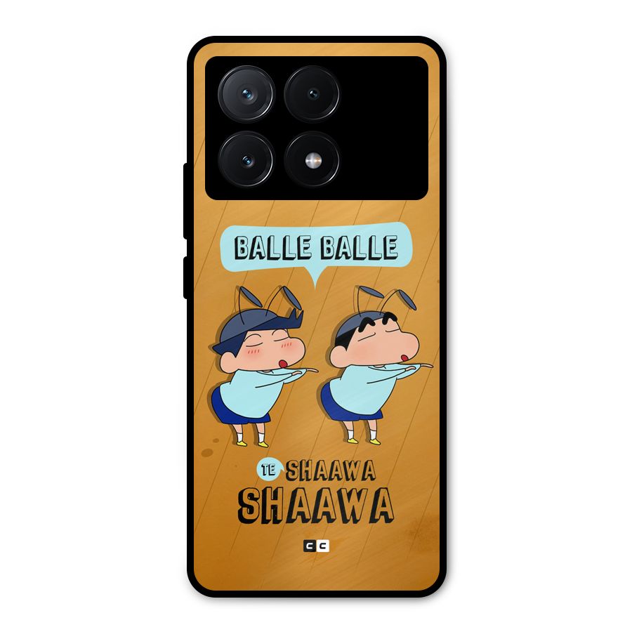Balle Balle Shinchan Metal Back Case for Poco X6 Pro