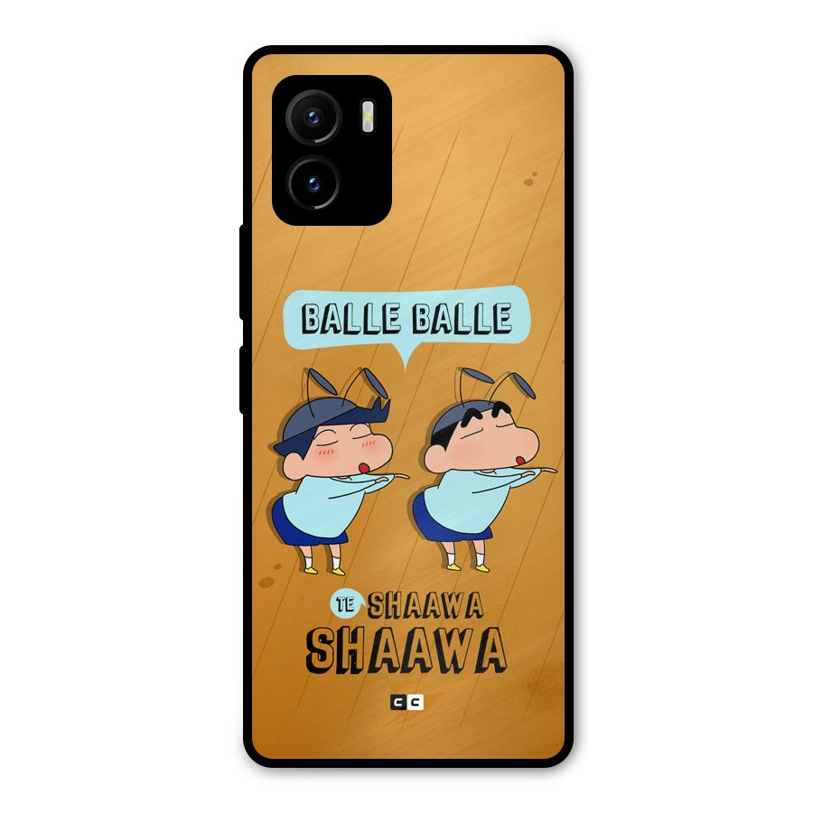 Balle Balle Shinchan Metal Back Case for Vivo Y15s