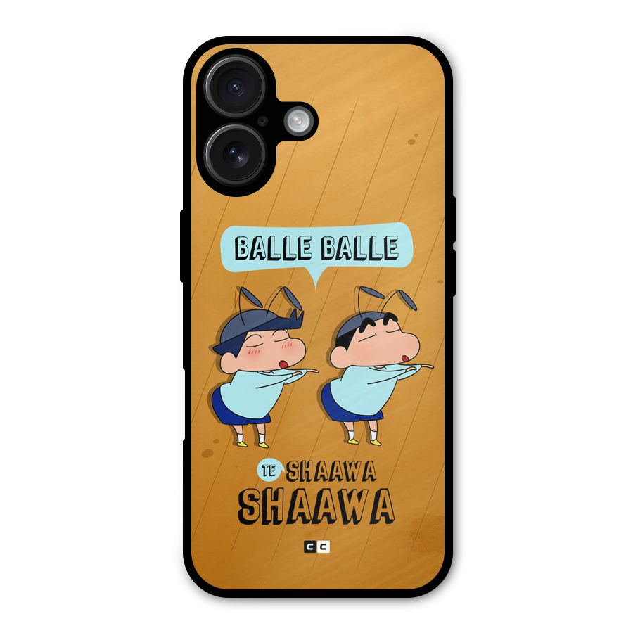 Balle Balle Shinchan Metal Back Case for iPhone 16