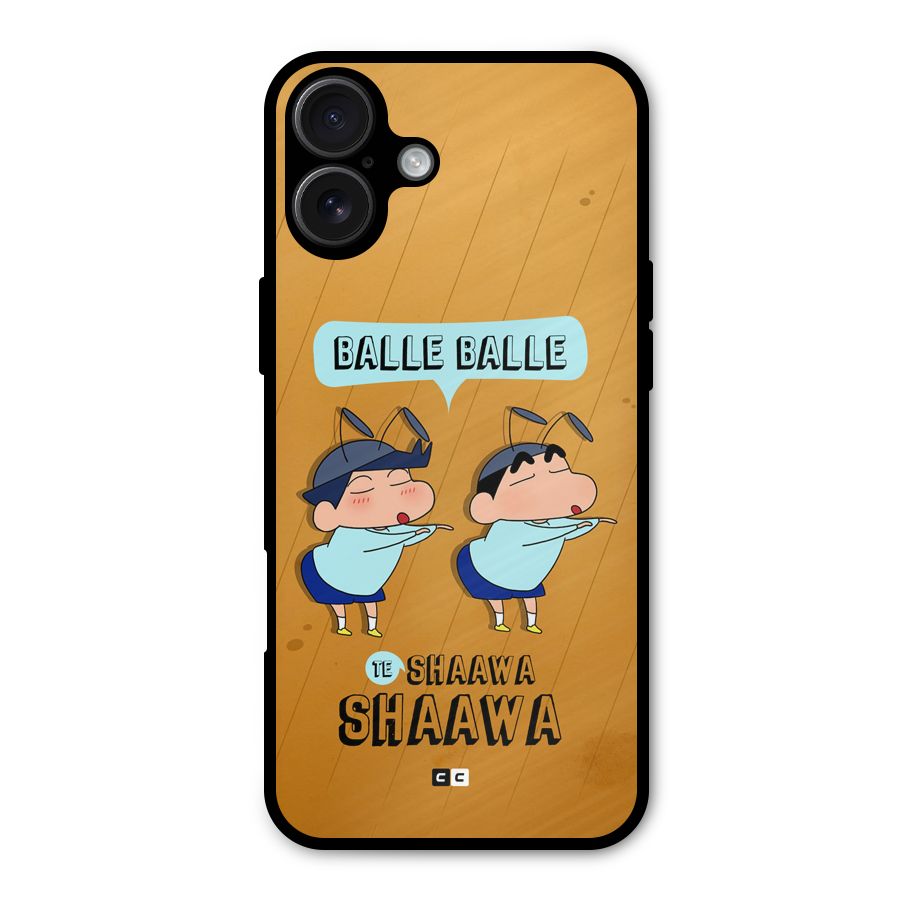 Balle Balle Shinchan Metal Back Case for iPhone 16 Plus