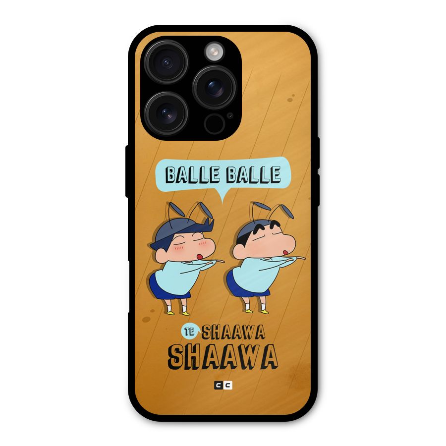 Balle Balle Shinchan Metal Back Case for iPhone 16 Pro