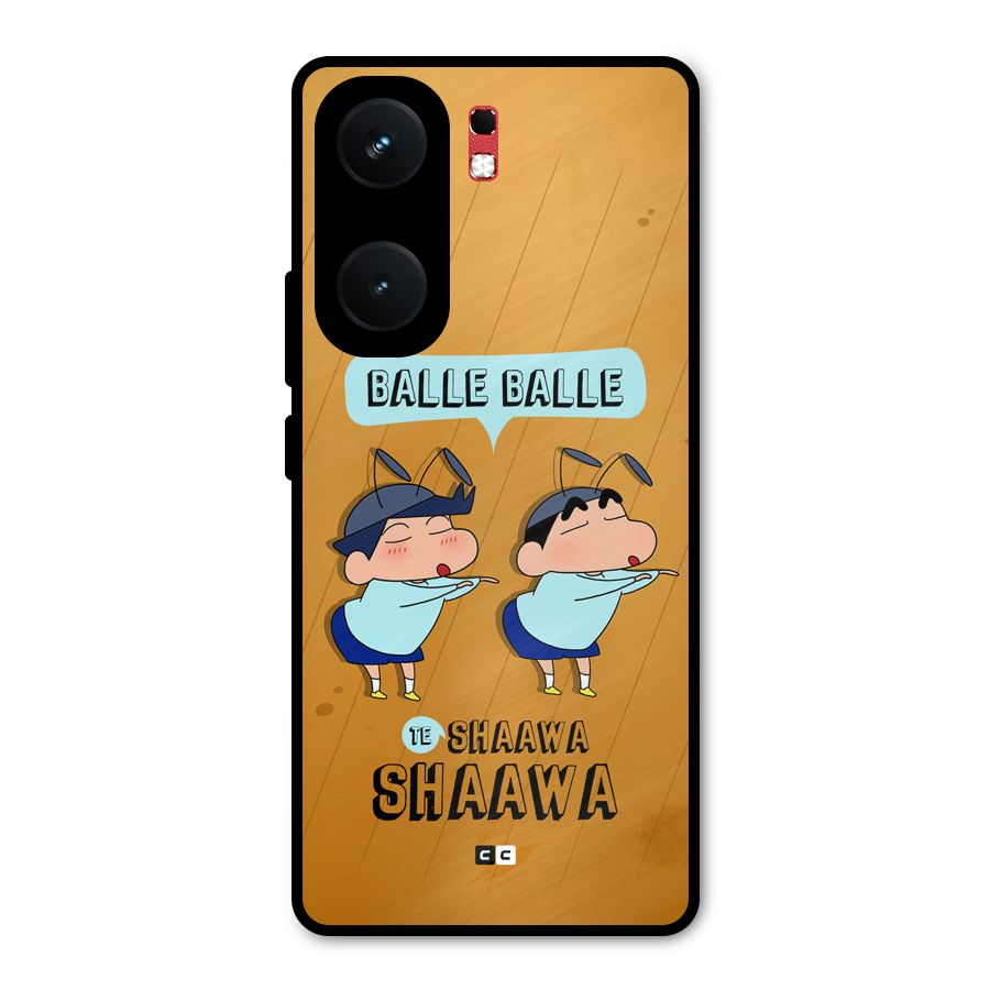 Balle Balle Shinchan Metal Back Case for iQOO Neo 9 Pro