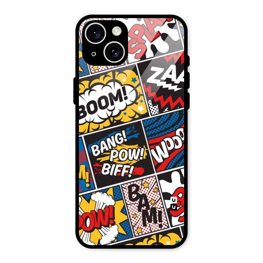 Bam Pattern Glass Back Case for iPhone 15 Plus