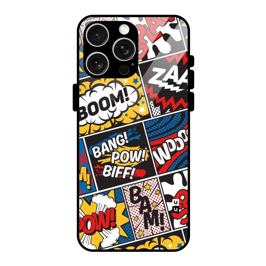 Bam Pattern Glass Back Case for iPhone 15 Pro Max