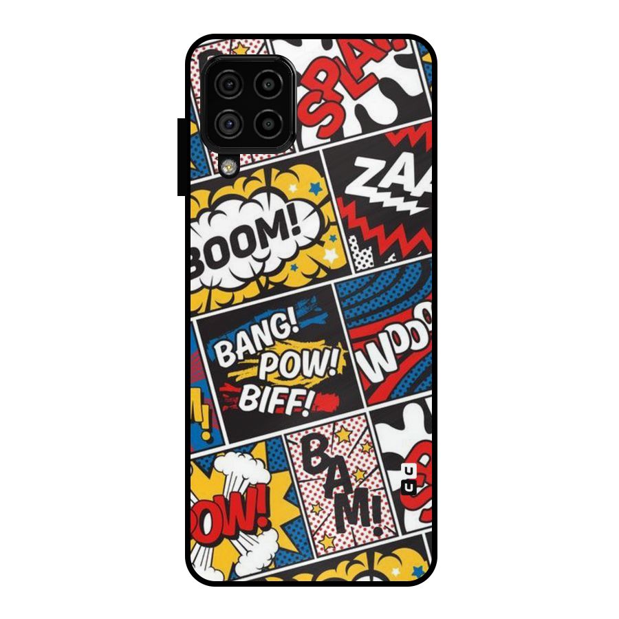 Bam Pattern Metal Back Case for Galaxy A22 4G