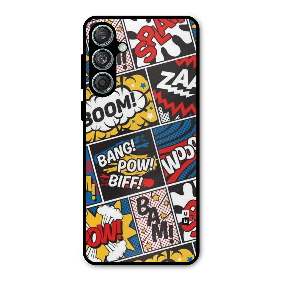 Bam Pattern Metal Back Case for Galaxy M55 5G