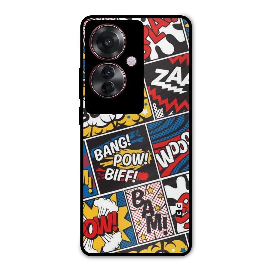 Bam Pattern Metal Back Case for Oppo F25 Pro