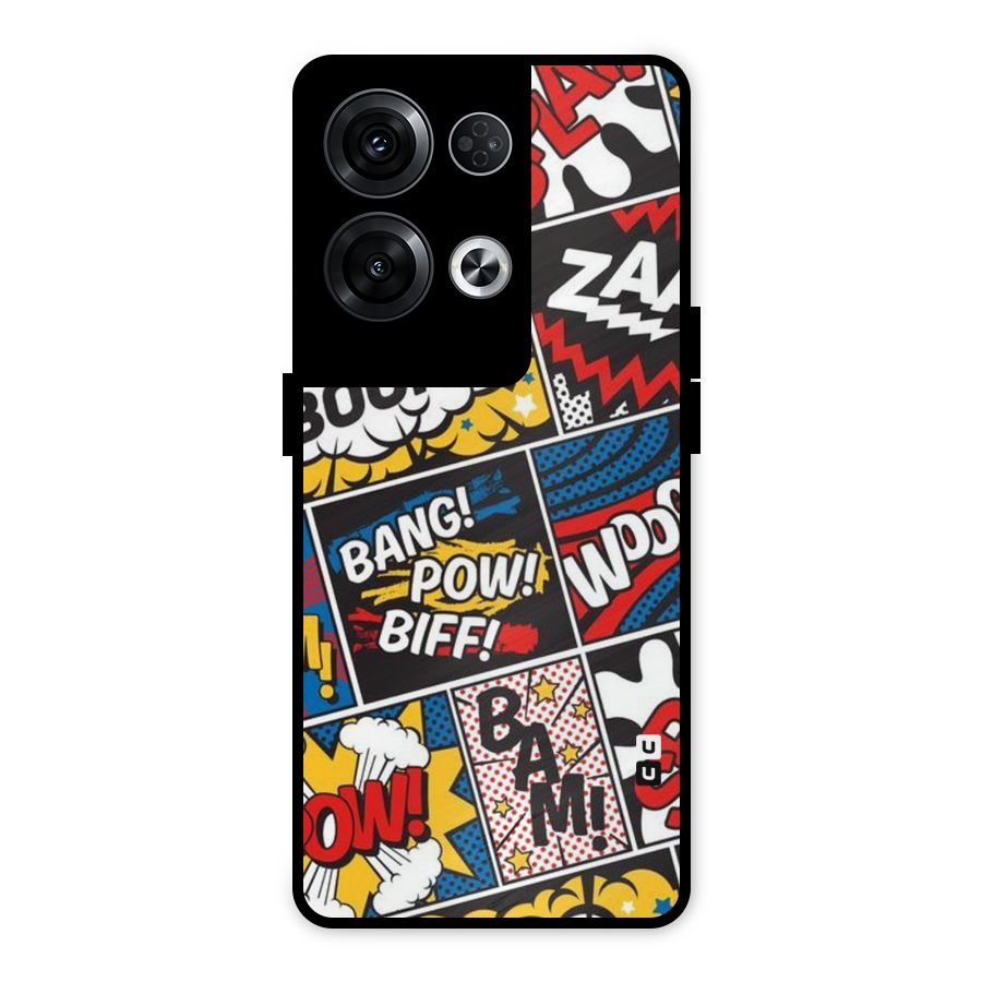 Bam Pattern Metal Back Case for Oppo Reno8 Pro 5G
