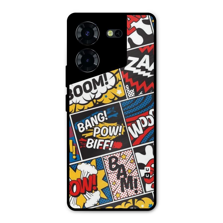 Bam Pattern Metal Back Case for Tecno Pova 5 Pro 5G
