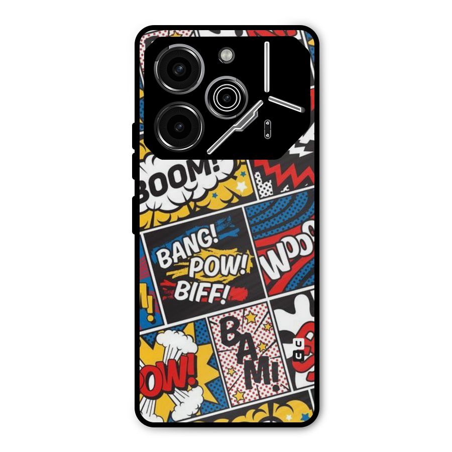 Bam Pattern Metal Back Case for Tecno Pova 6 Pro