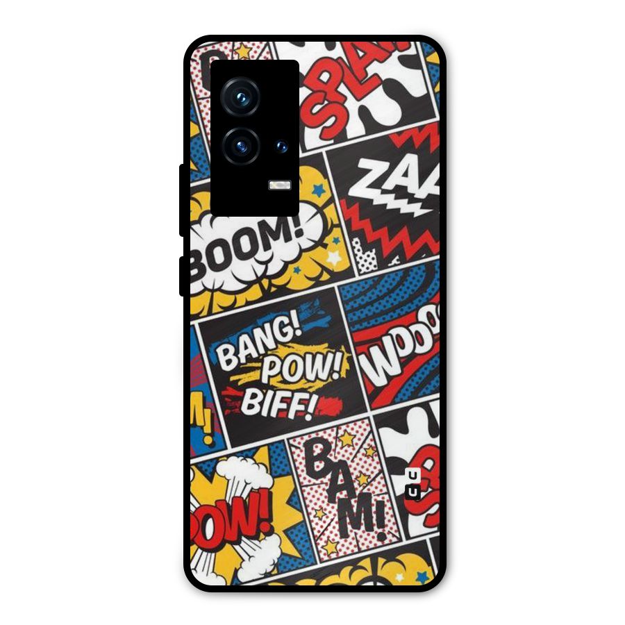 Bam Pattern Metal Back Case for iQOO 9 5G