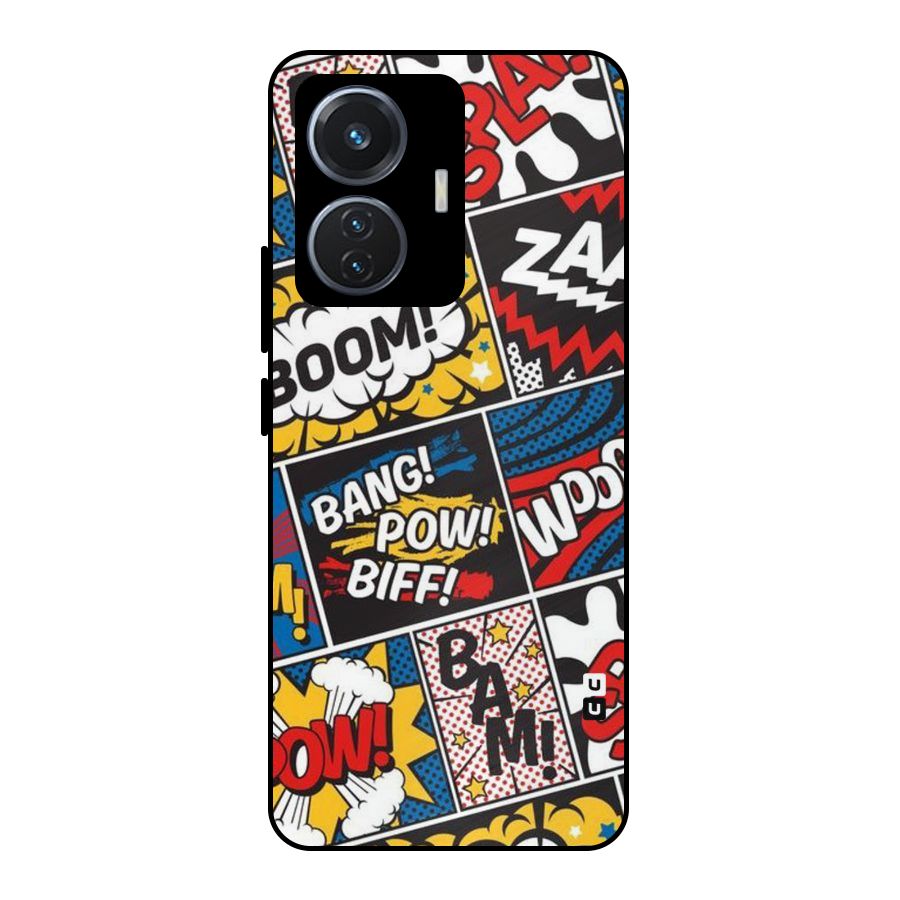 Bam Pattern Metal Back Case for iQOO Z6 44W