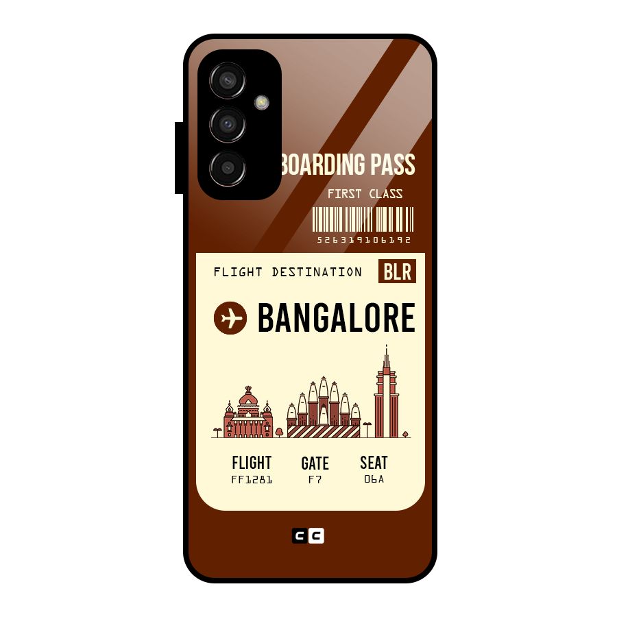 Bangalore Boarding Pass Glass Back Case for Galaxy F13