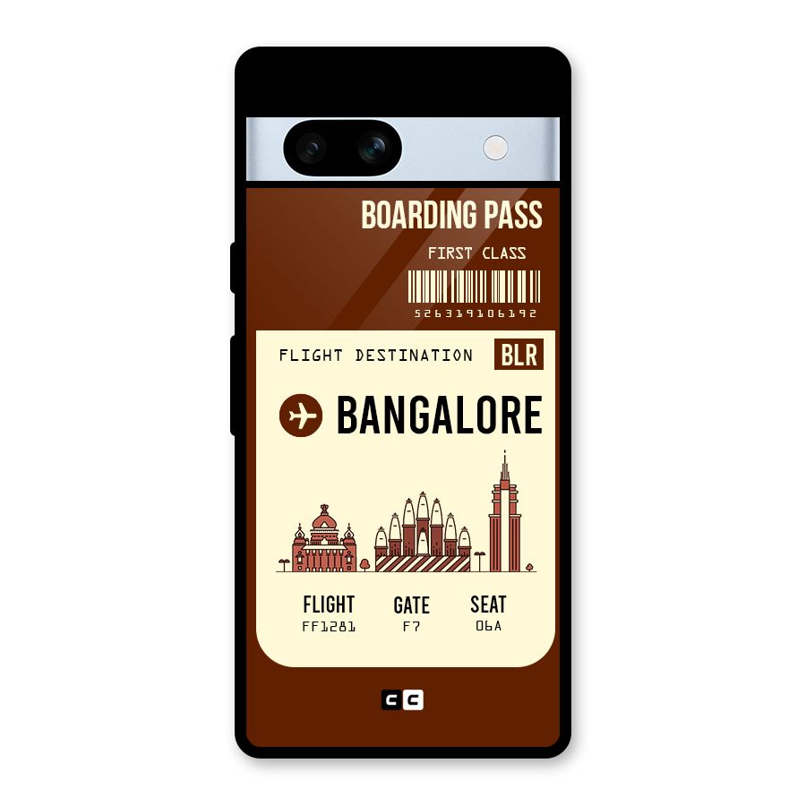 Bangalore Boarding Pass Glass Back Case for Google Pixel 7a