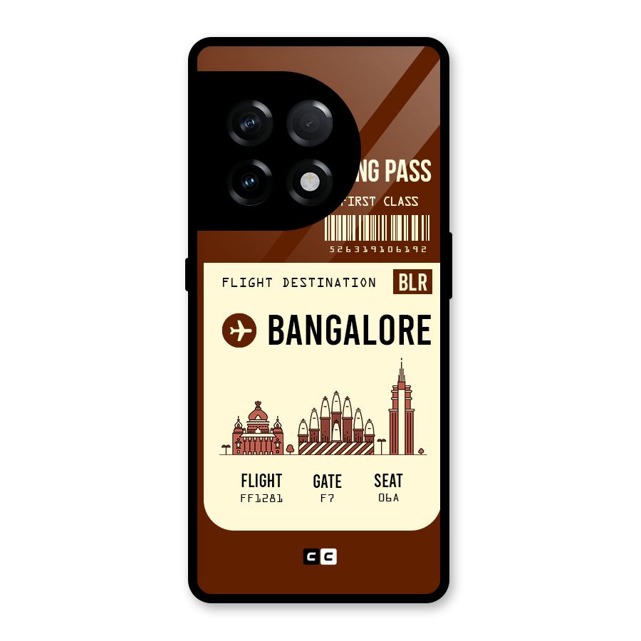 Bangalore Boarding Pass Glass Back Case for OnePlus 11R