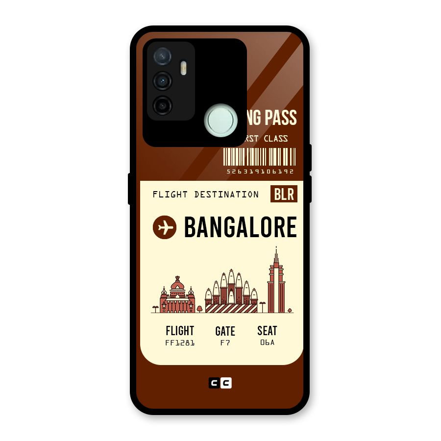 Bangalore Boarding Pass Glass Back Case for Oppo A53