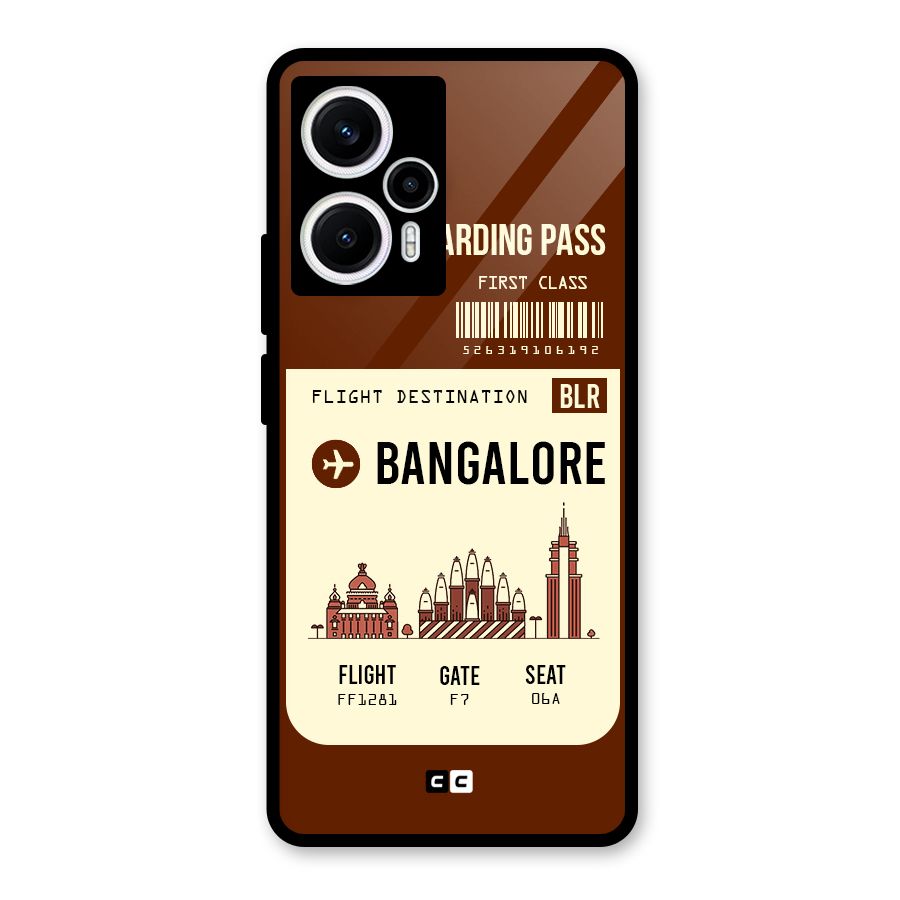 Bangalore Boarding Pass Glass Back Case for Poco F5