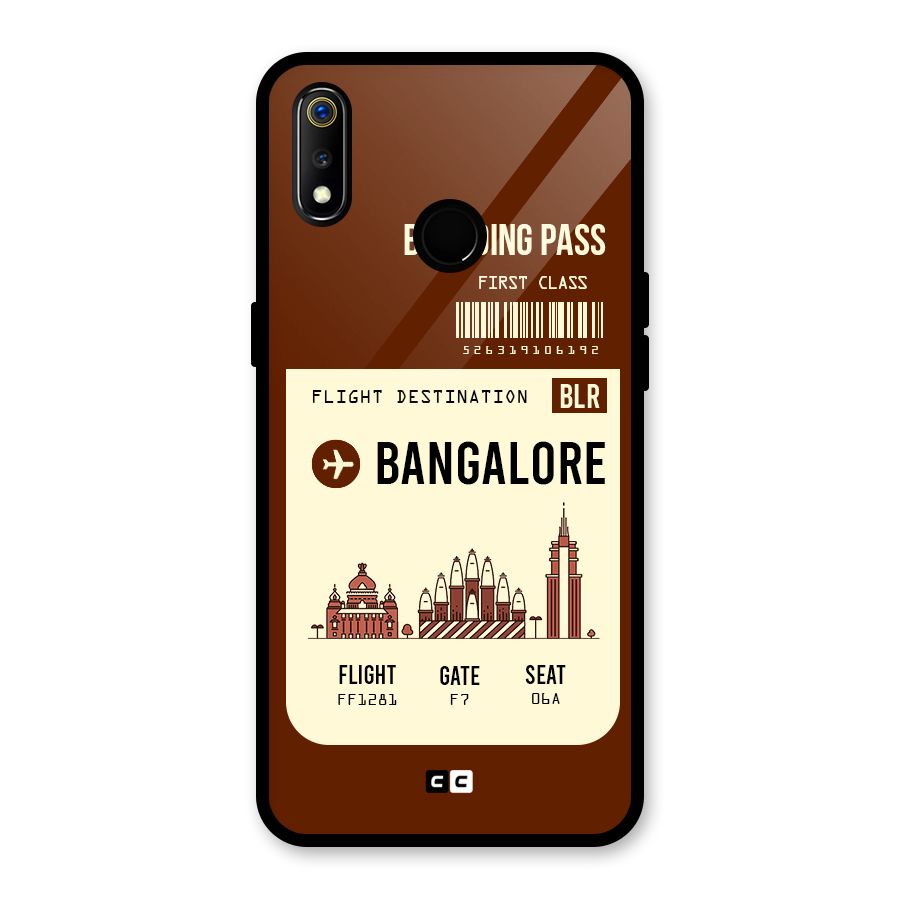 Bangalore Boarding Pass Glass Back Case for Realme 3