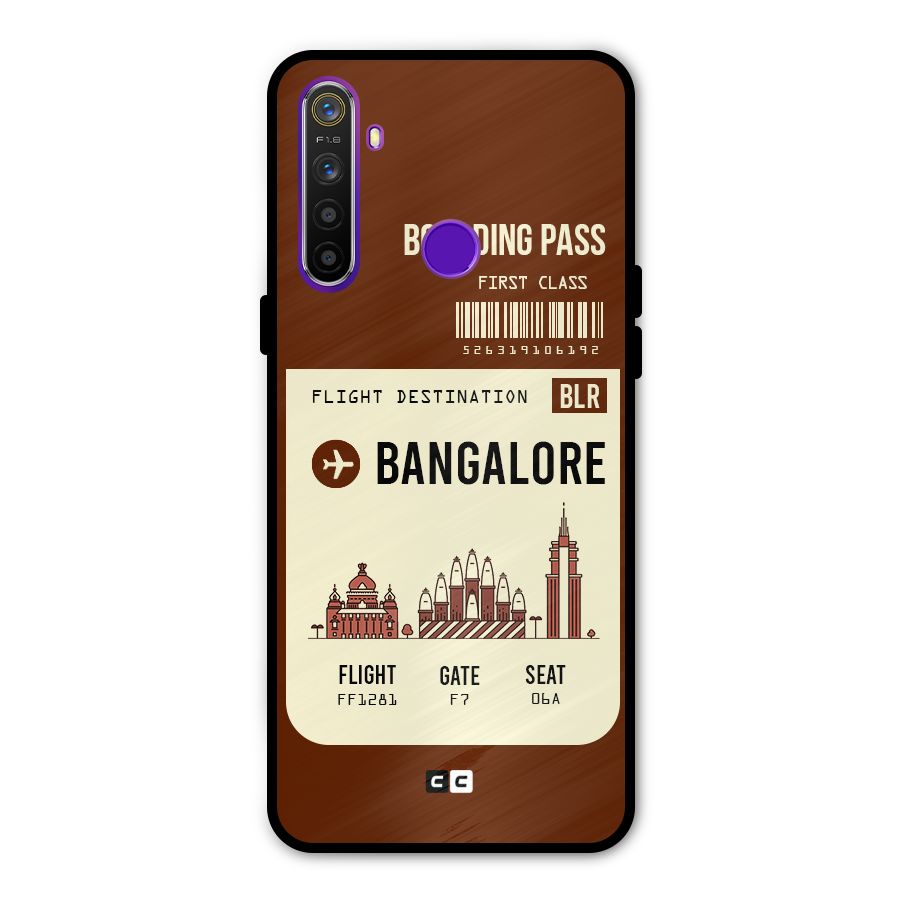 Bangalore Boarding Pass Glass Back Case for Realme 5s