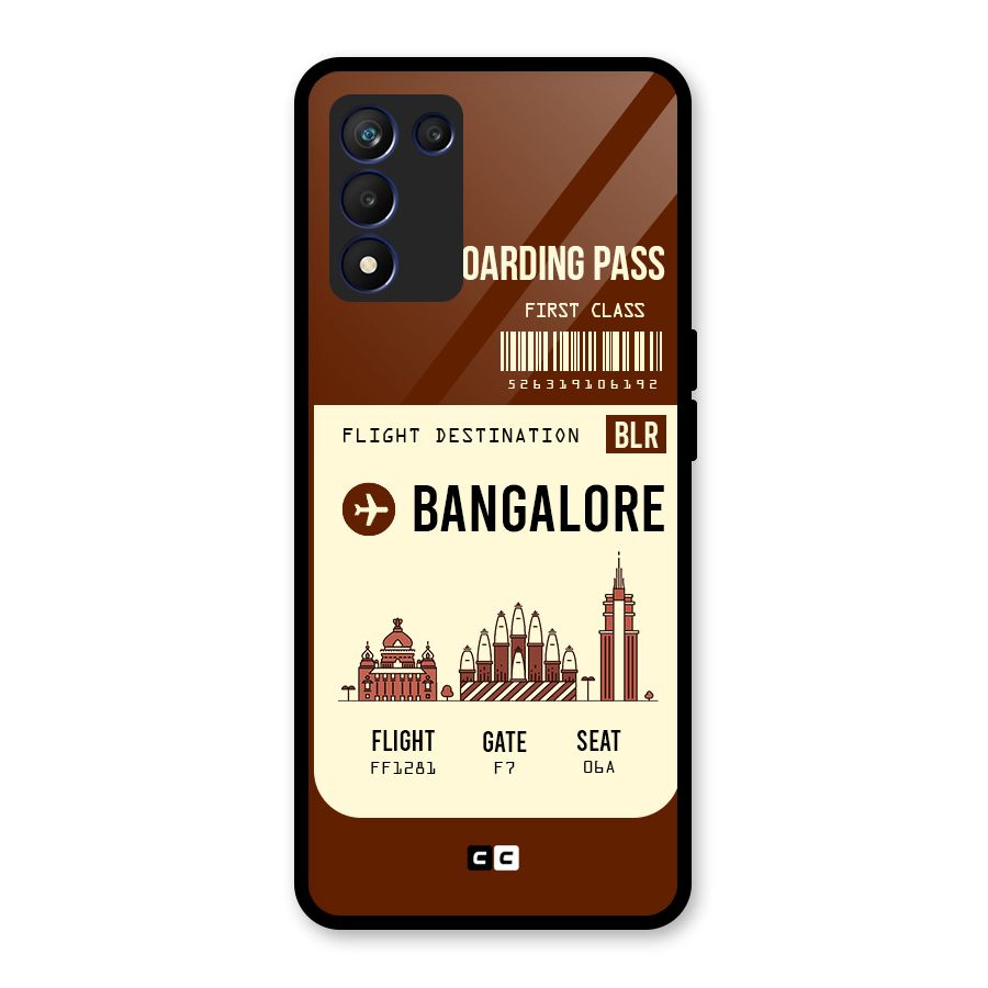 Bangalore Boarding Pass Glass Back Case for Realme 9 5G Speed