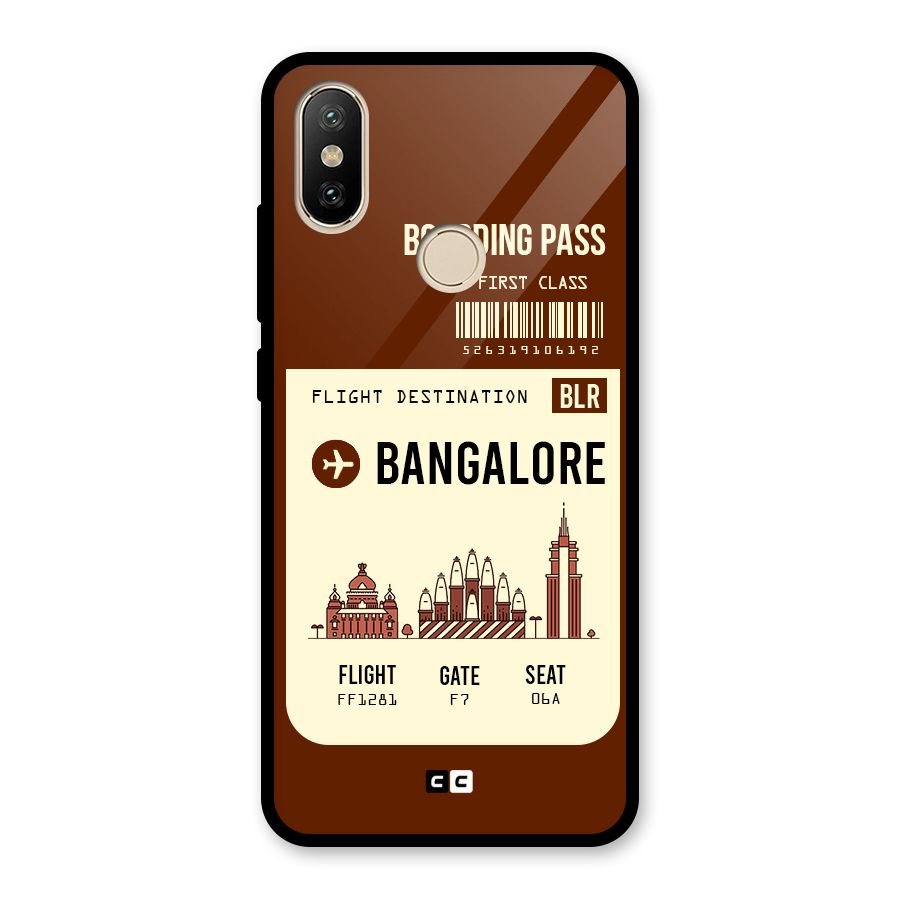 Bangalore Boarding Pass Glass Back Case for Redmi A2