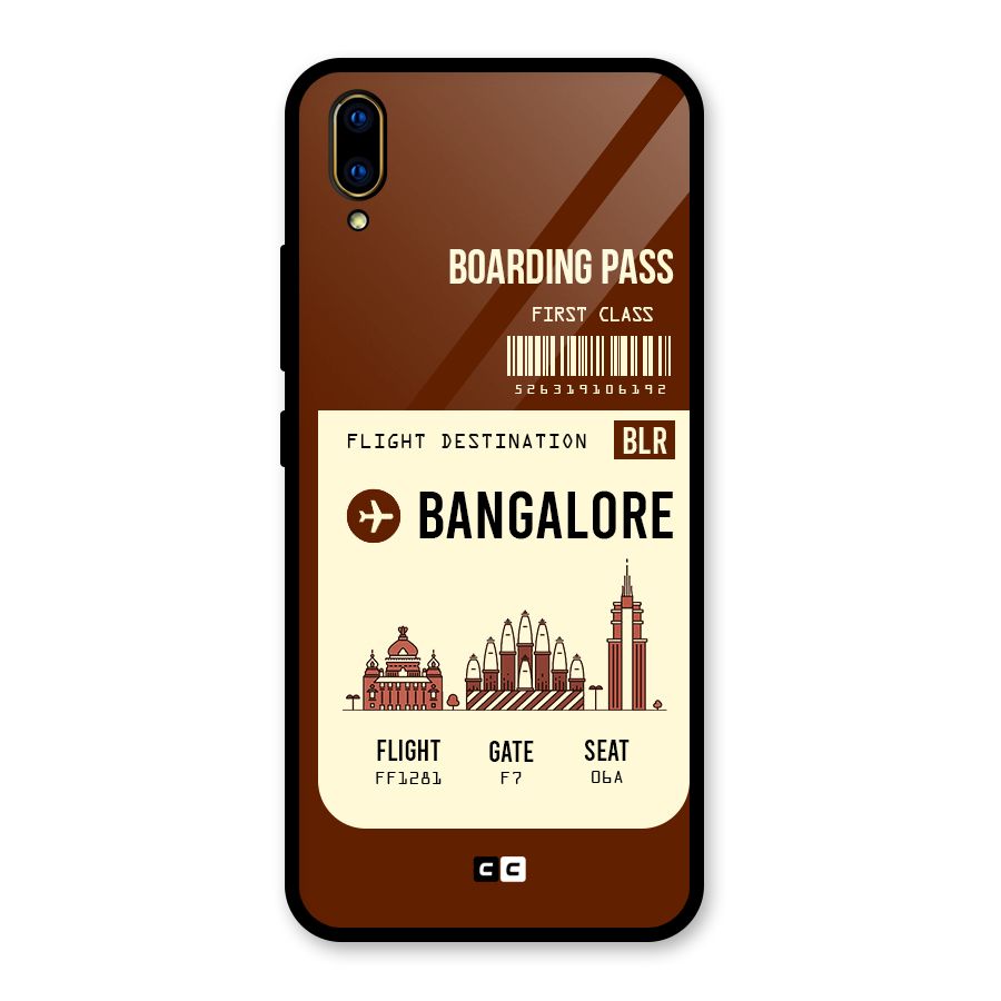 Bangalore Boarding Pass Glass Back Case for Vivo V11 Pro