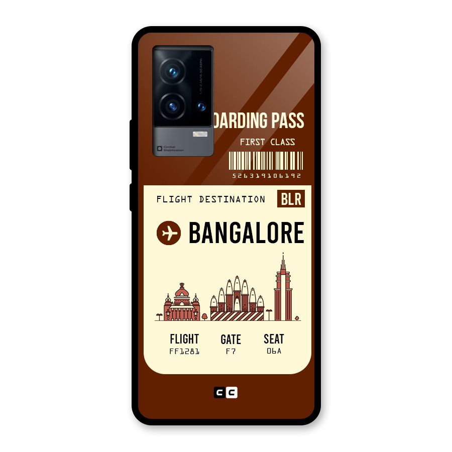 Bangalore Boarding Pass Glass Back Case for iQOO 9 5G