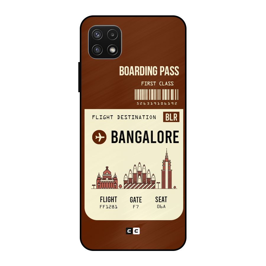 Bangalore Boarding Pass Metal Back Case for Galaxy A22 5G