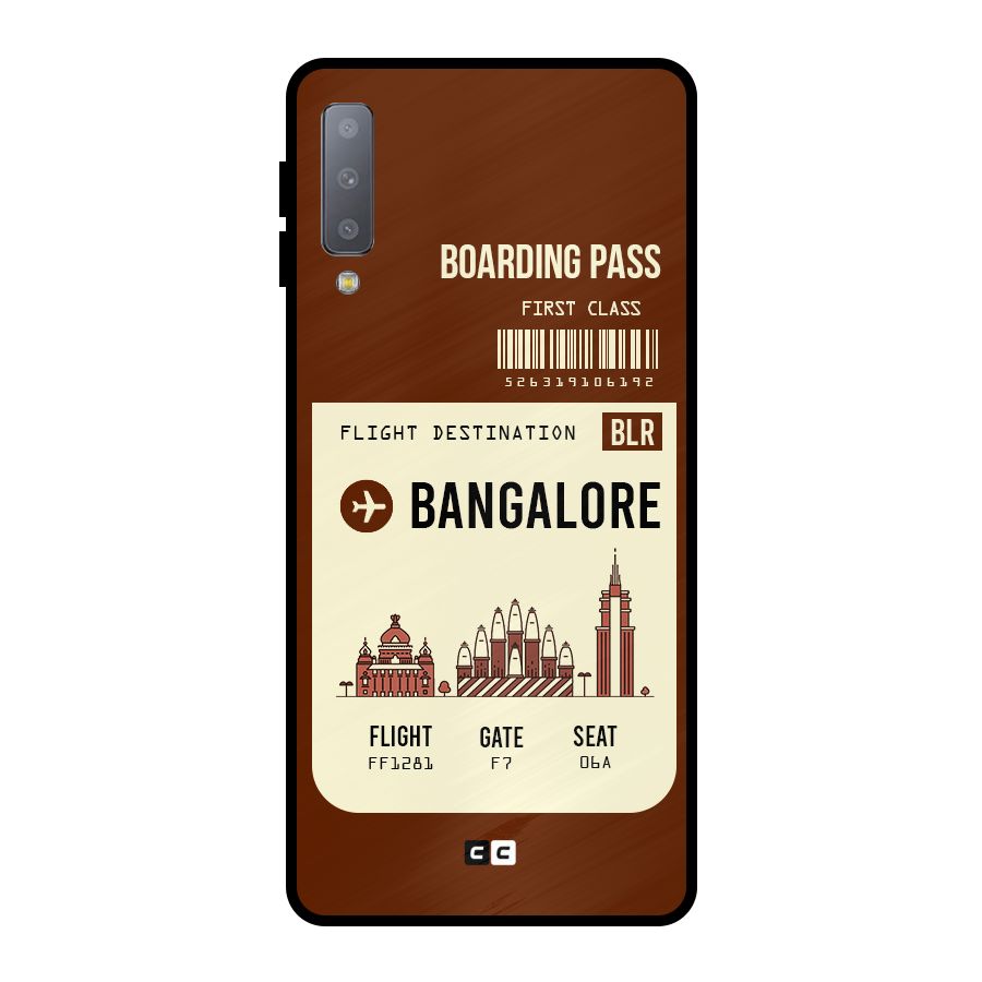 Bangalore Boarding Pass Metal Back Case for Galaxy A7 (2018)