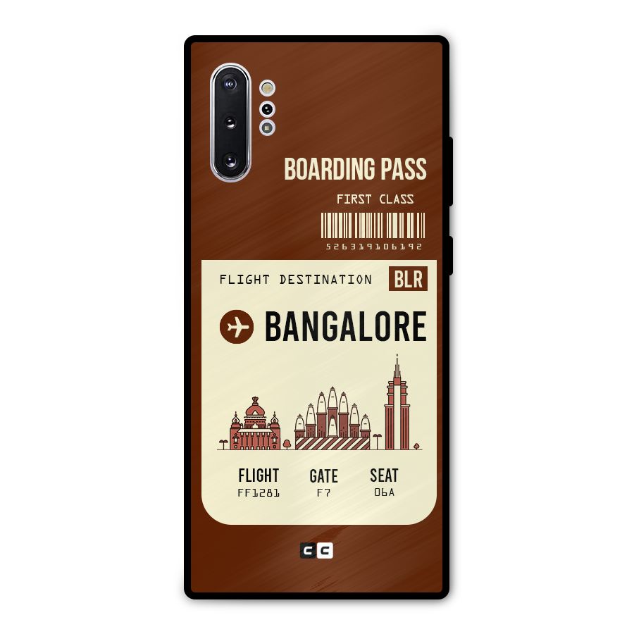 Bangalore Boarding Pass Metal Back Case for Galaxy Note 10 Plus