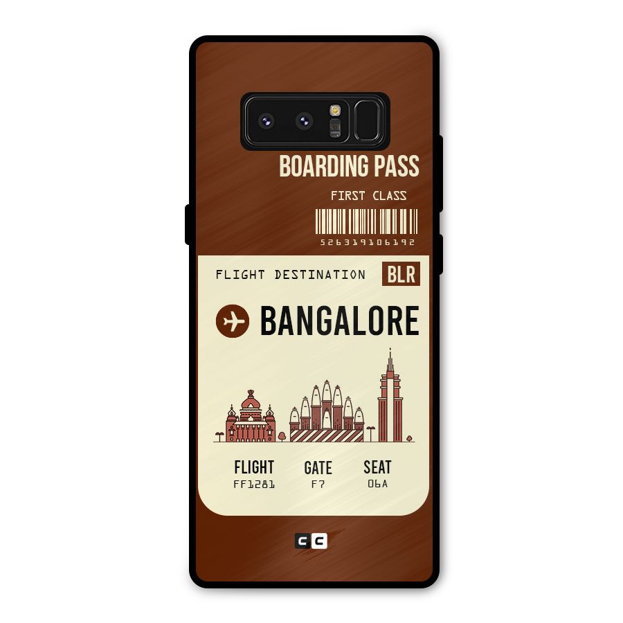 Bangalore Boarding Pass Metal Back Case for Galaxy Note 8