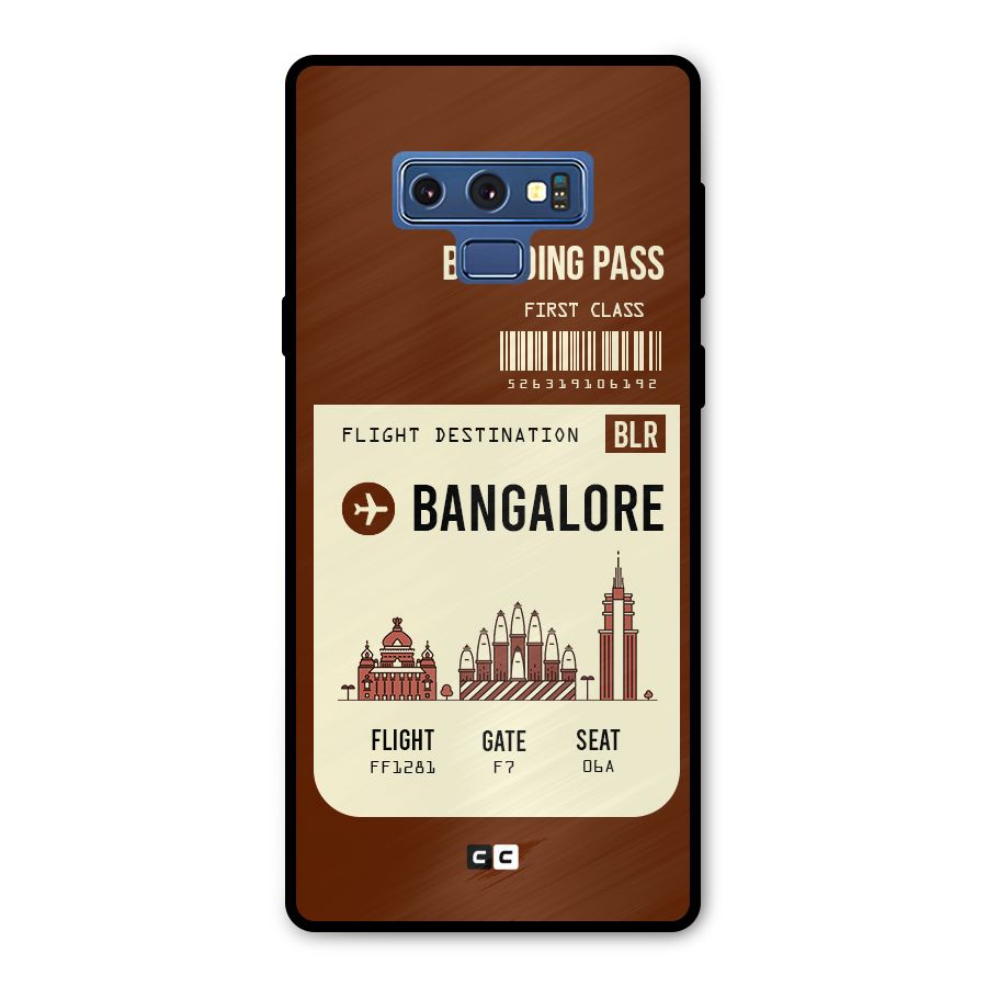 Bangalore Boarding Pass Metal Back Case for Galaxy Note 9