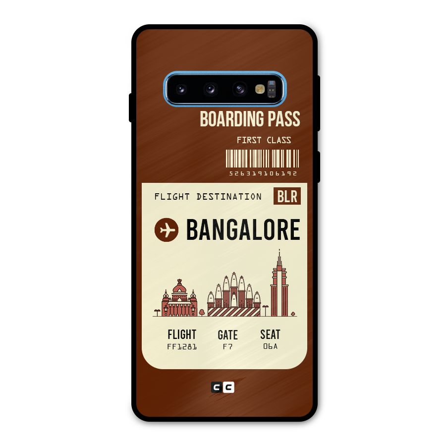 Bangalore Boarding Pass Metal Back Case for Galaxy S10