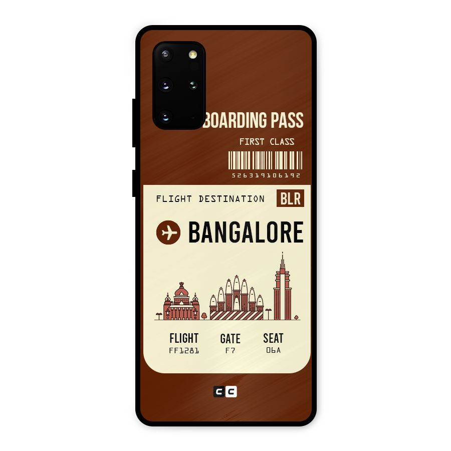 Bangalore Boarding Pass Metal Back Case for Galaxy S20 Plus