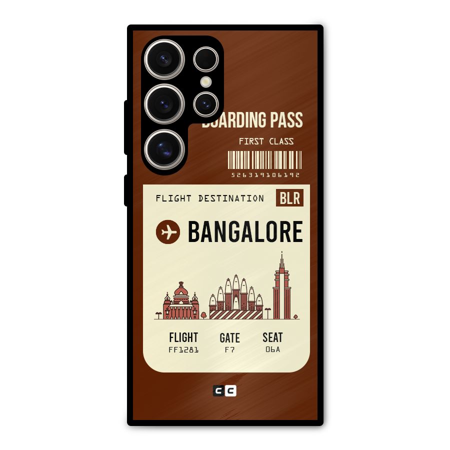 Bangalore Boarding Pass Metal Back Case for Galaxy S24 Ultra