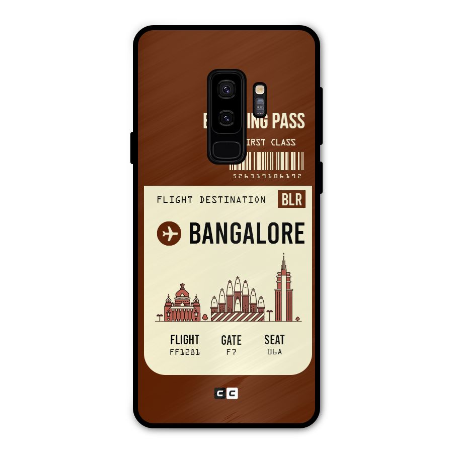 Bangalore Boarding Pass Metal Back Case for Galaxy S9 Plus
