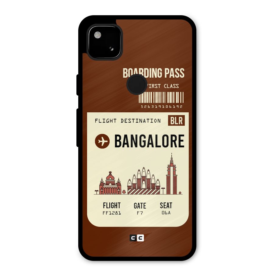 Bangalore Boarding Pass Metal Back Case for Google Pixel 4a