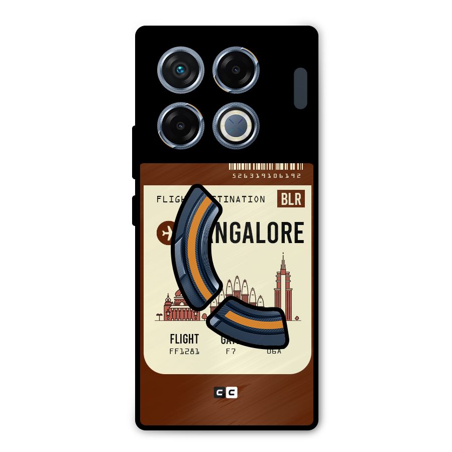Bangalore Boarding Pass Metal Back Case for Infinix GT 20 Pro