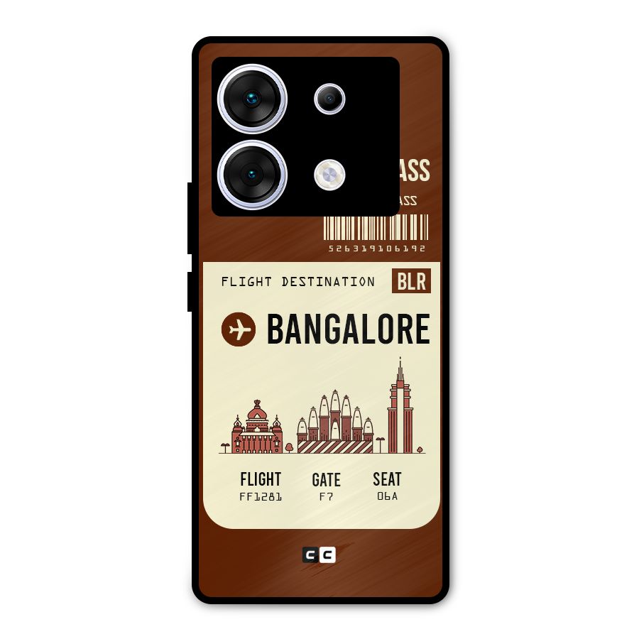 Bangalore Boarding Pass Metal Back Case for Infinix Zero 30 5G
