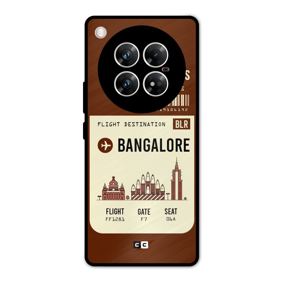 Bangalore Boarding Pass Metal Back Case for Infinix Zero 40 5G