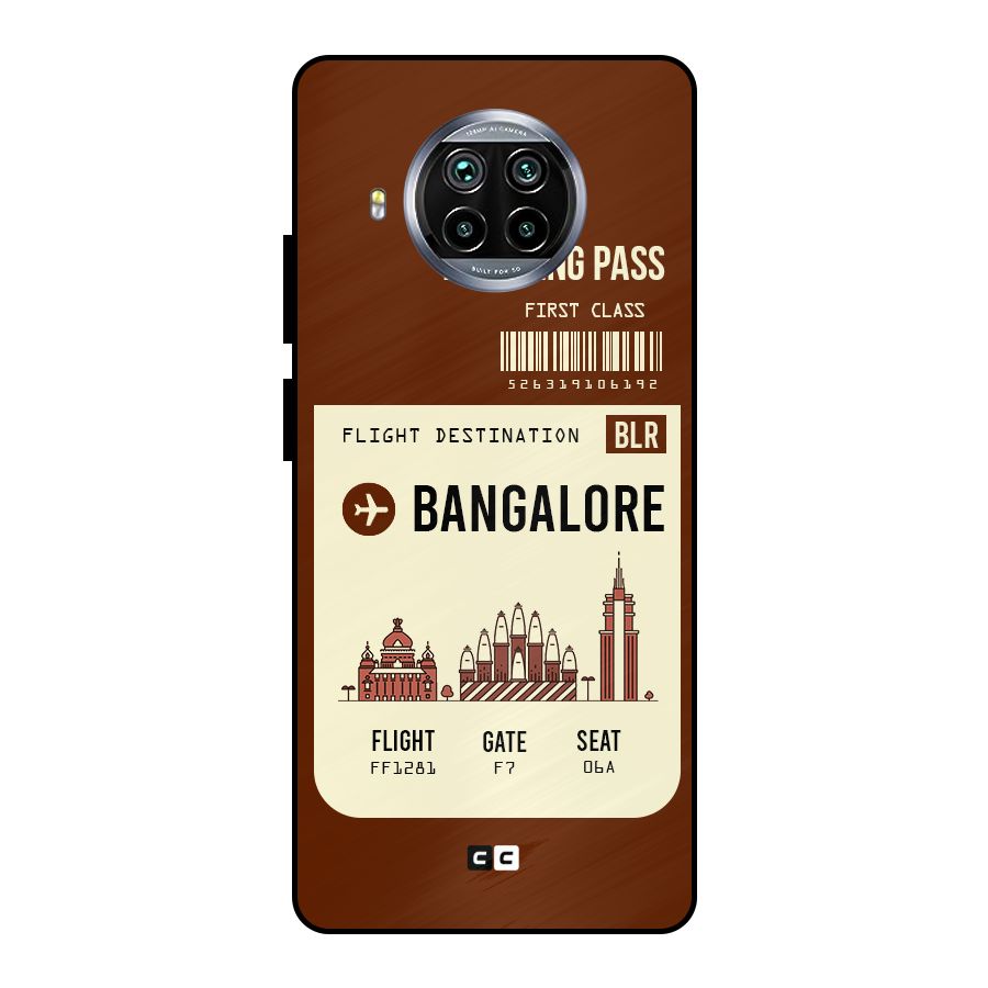 Bangalore Boarding Pass Metal Back Case for Mi 10i