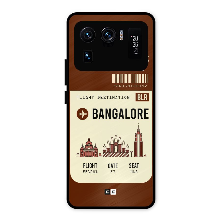 Bangalore Boarding Pass Metal Back Case for Mi 11 Ultra
