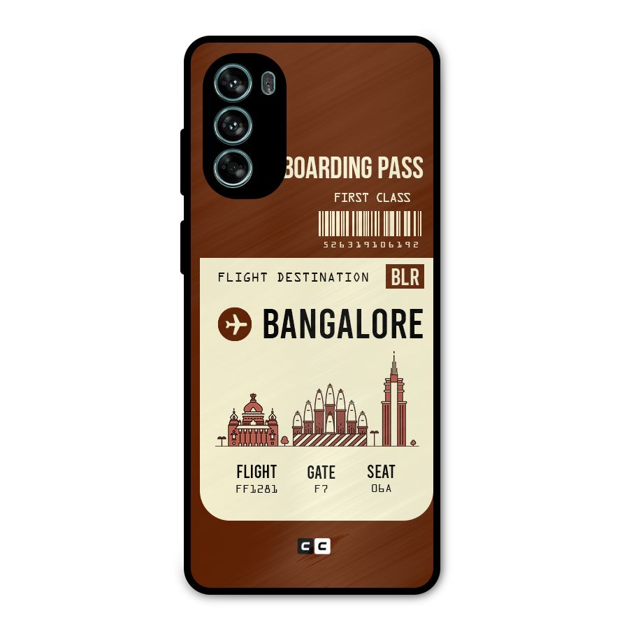 Bangalore Boarding Pass Metal Back Case for Moto G62