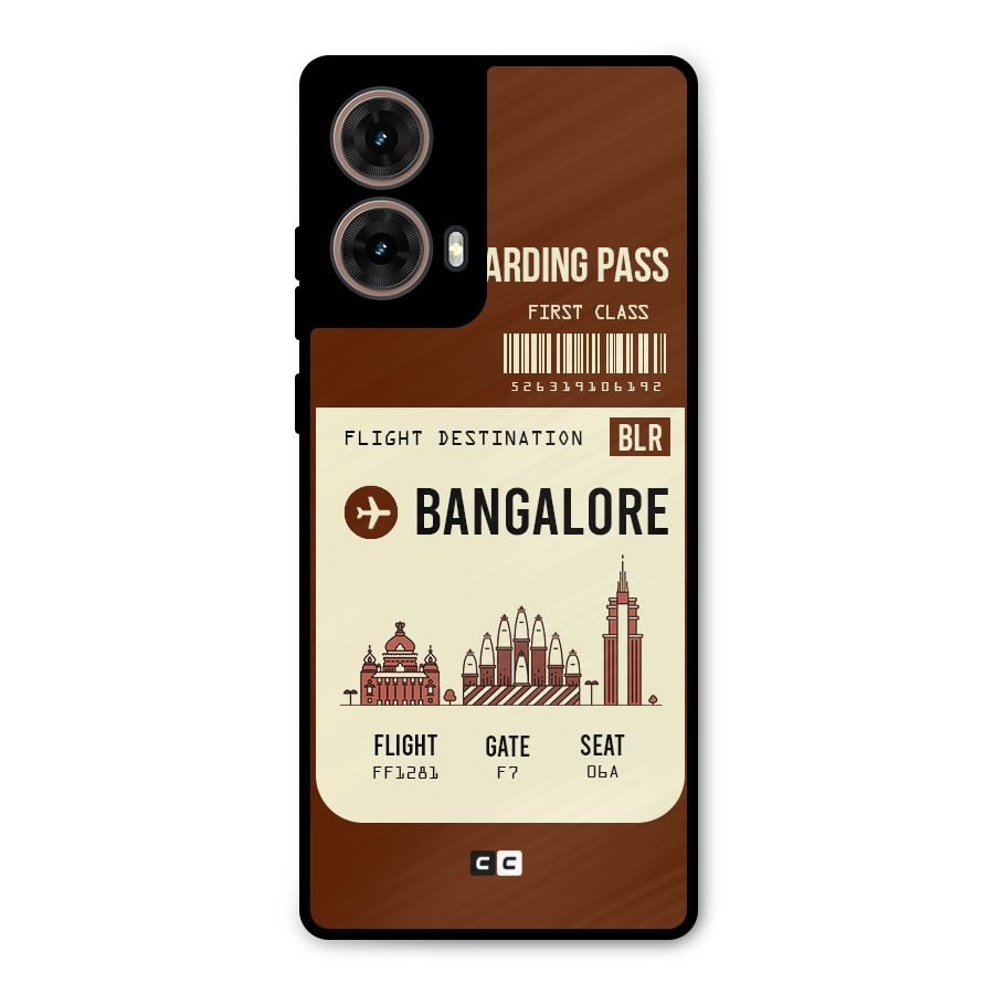 Bangalore Boarding Pass Metal Back Case for Moto G85