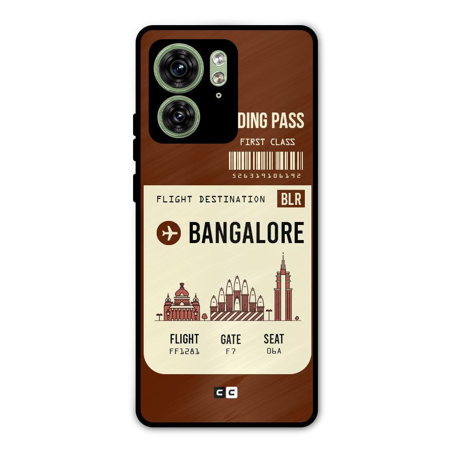 Bangalore Boarding Pass Metal Back Case for Motorola Edge 40 5G